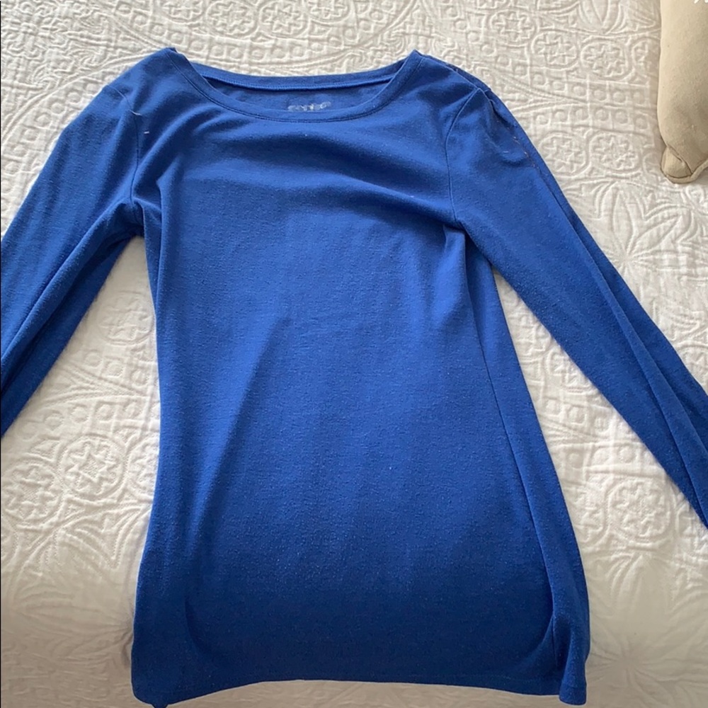 plain blue long sleeve